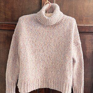 J CREW MARLED YARN CROPPED TURTLE NECK SIZE M
